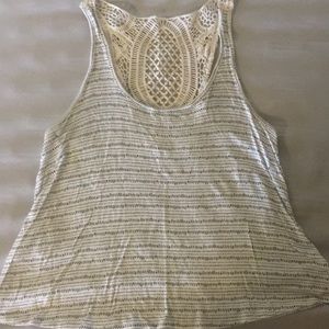 Boho tank with lace back